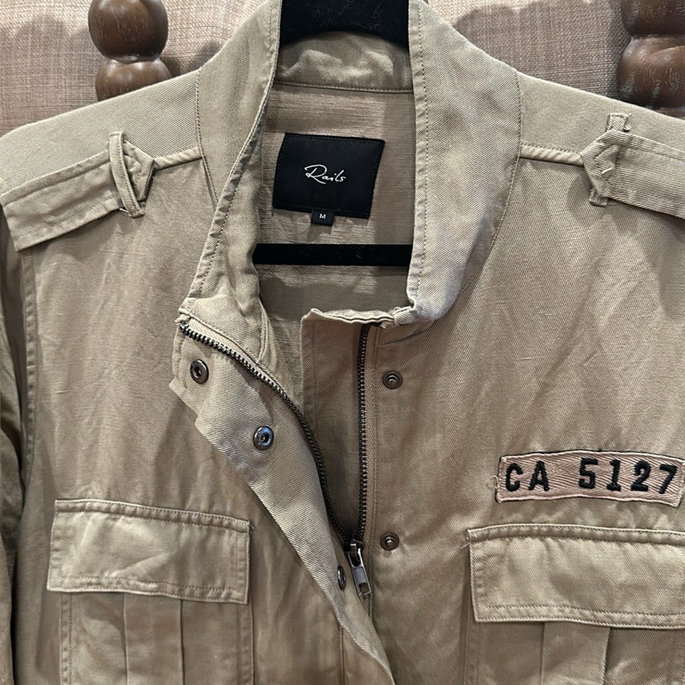 Rails Linen Adjustable Jacket Size Medium, With M… - image 2